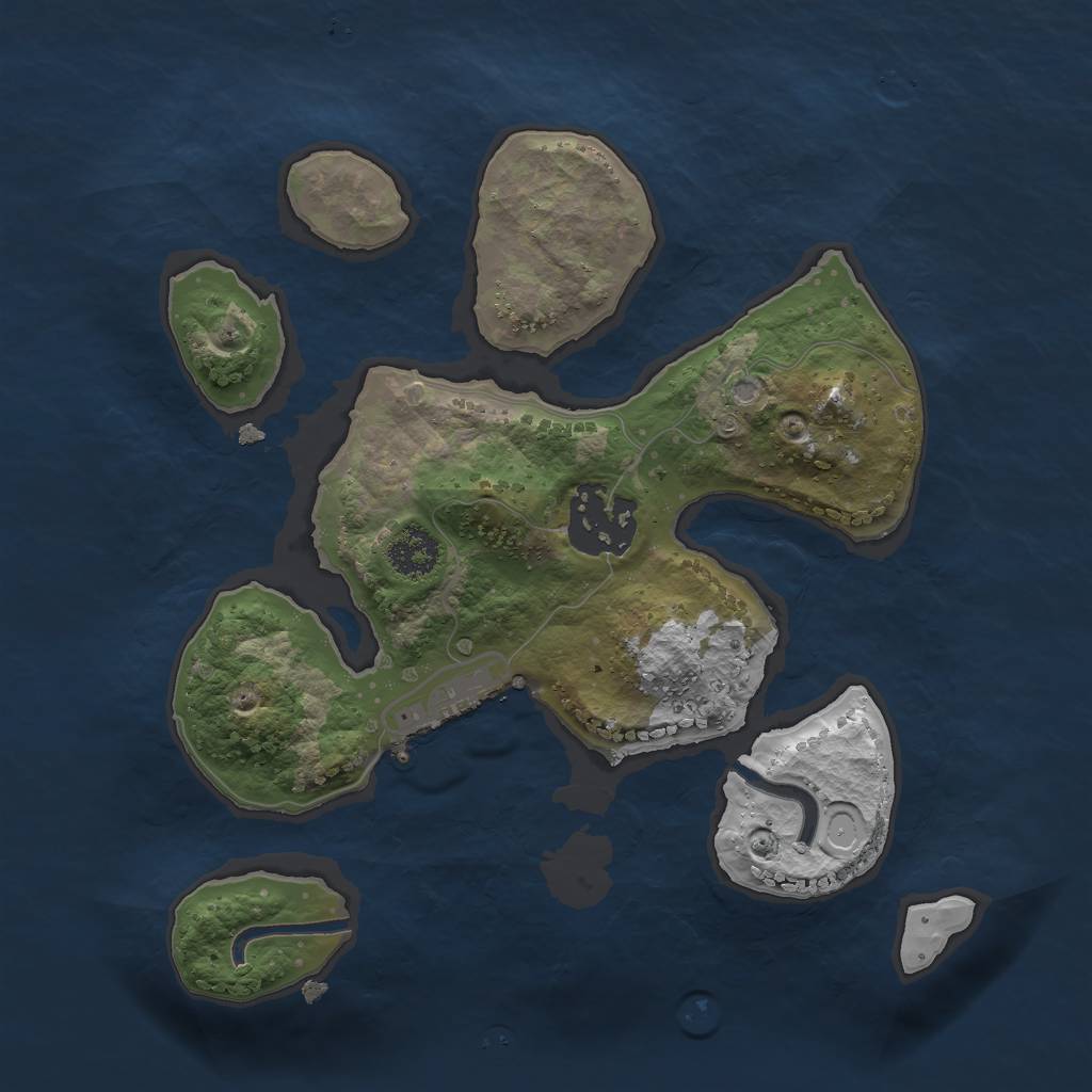 Rust Map: Procedural Map, Size: 2250, Seed: 3958, 7 Monuments