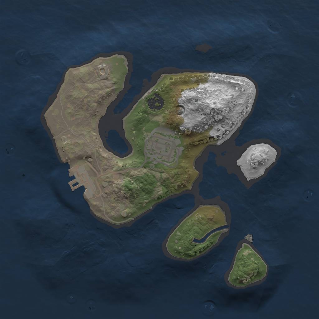 Rust Map: Procedural Map, Size: 2000, Seed: 6547890, 7 Monuments