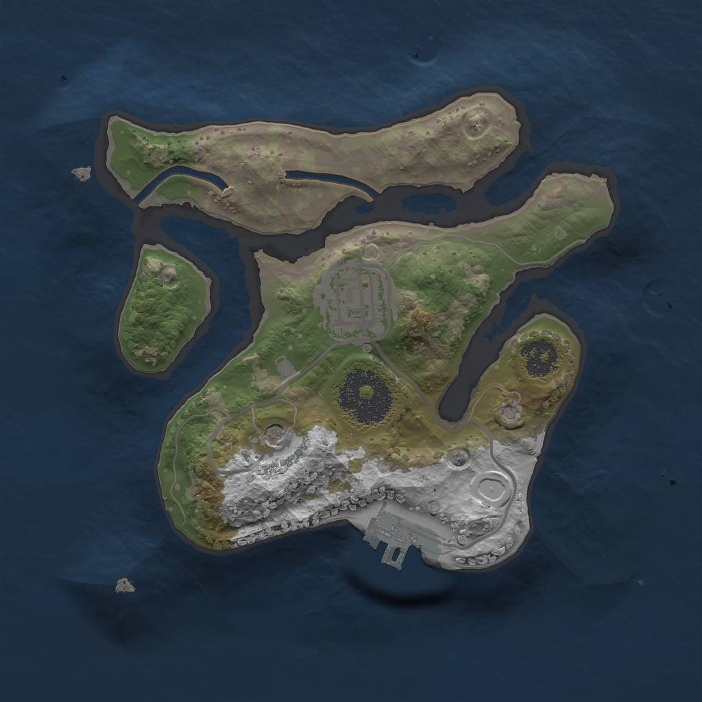 Rust Map: Procedural Map, Size: 2000, Seed: 1338, 8 Monuments