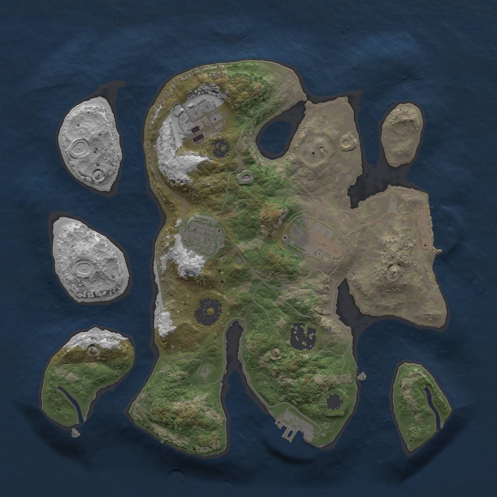 Rust Map: Procedural Map, Size: 2700, Seed: 298754, 11 Monuments