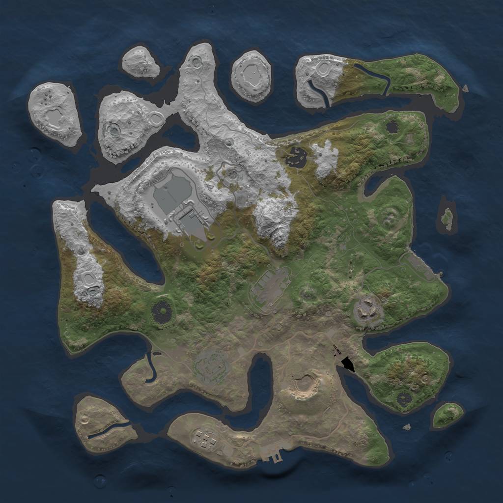 Rust Map: Procedural Map, Size: 3500, Seed: 11042021, 15 Monuments