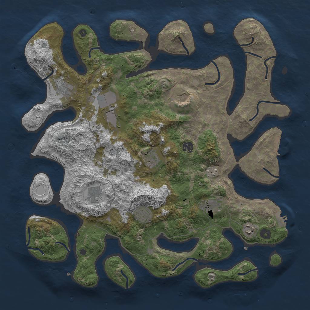 Rust Map: Procedural Map, Size: 4250, Seed: 204, 18 Monuments