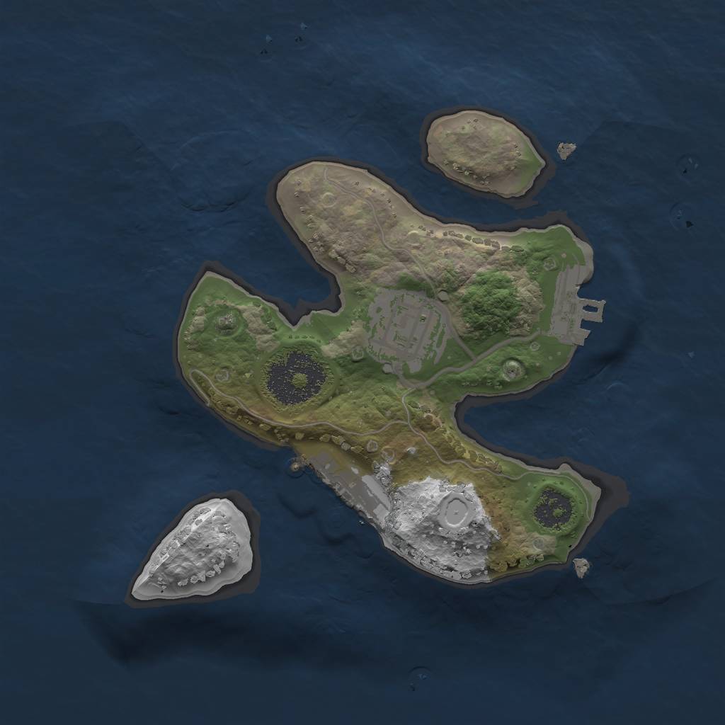 Rust Map: Procedural Map, Size: 2001, Seed: 6738, 8 Monuments
