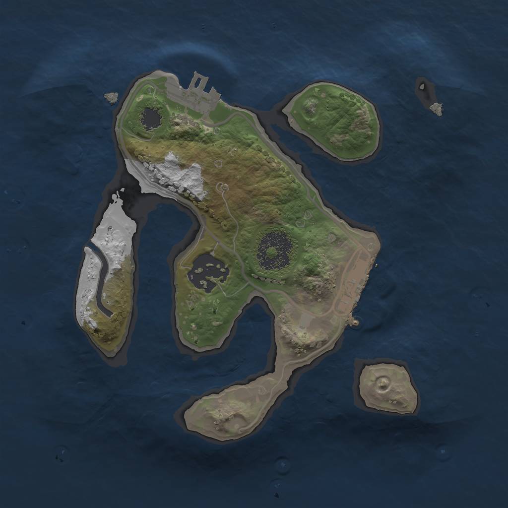 Rust Map: Procedural Map, Size: 2000, Seed: 69474658, 8 Monuments