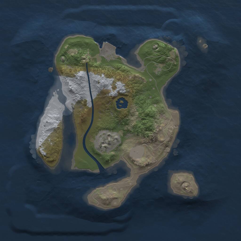 Rust Map: Procedural Map, Size: 2000, Seed: 69474658, 1 Monuments