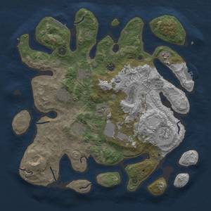 Thumbnail Rust Map: Procedural Map, Size: 4000, Seed: 25201, 18 Monuments