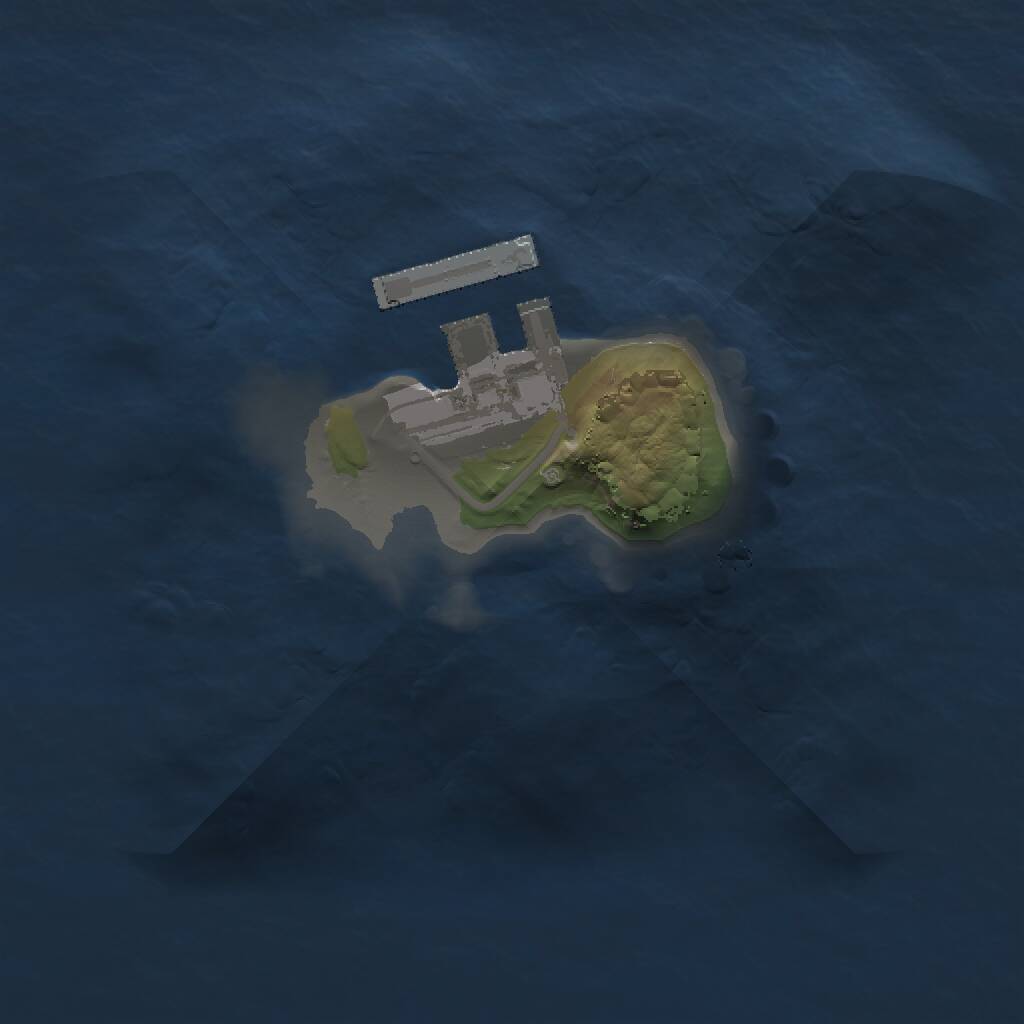 Rust Map: Procedural Map, Size: 1250, Seed: 1234, 2 Monuments