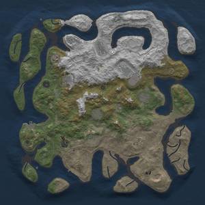 Thumbnail Rust Map: Procedural Map, Size: 4500, Seed: 1249380493, 19 Monuments