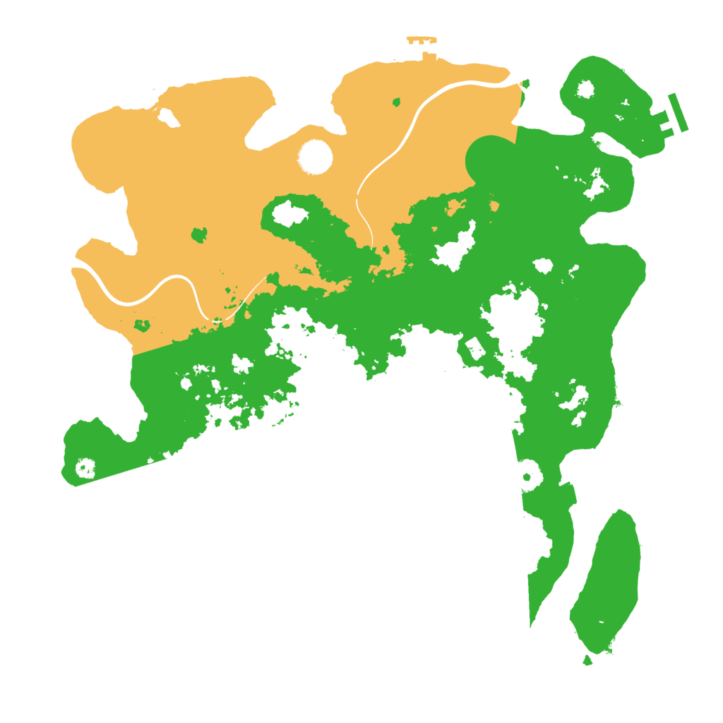 Biome Rust Map: Procedural Map, Size: 3700, Seed: 49823585