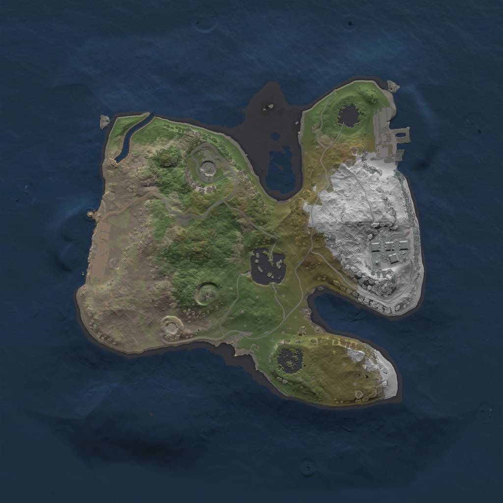 Rust Map: Procedural Map, Size: 2000, Seed: 1774554679, 10 Monuments