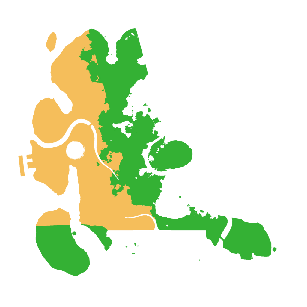 Biome Rust Map: Procedural Map, Size: 3000, Seed: 1843