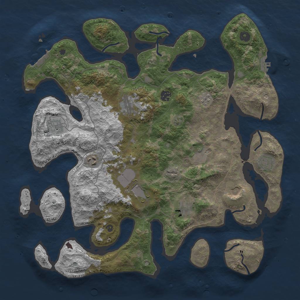 Rust Map: Procedural Map, Size: 4250, Seed: 26114, 18 Monuments