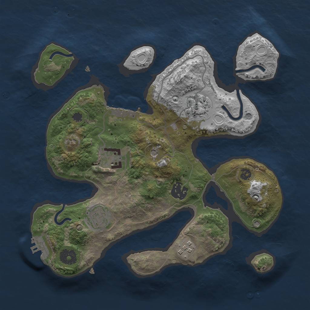 Rust Map: Procedural Map, Size: 2800, Seed: 20210, 13 Monuments
