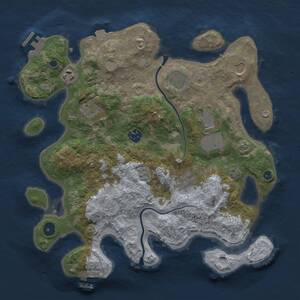 Thumbnail Rust Map: Procedural Map, Size: 3500, Seed: 318825658, 14 Monuments