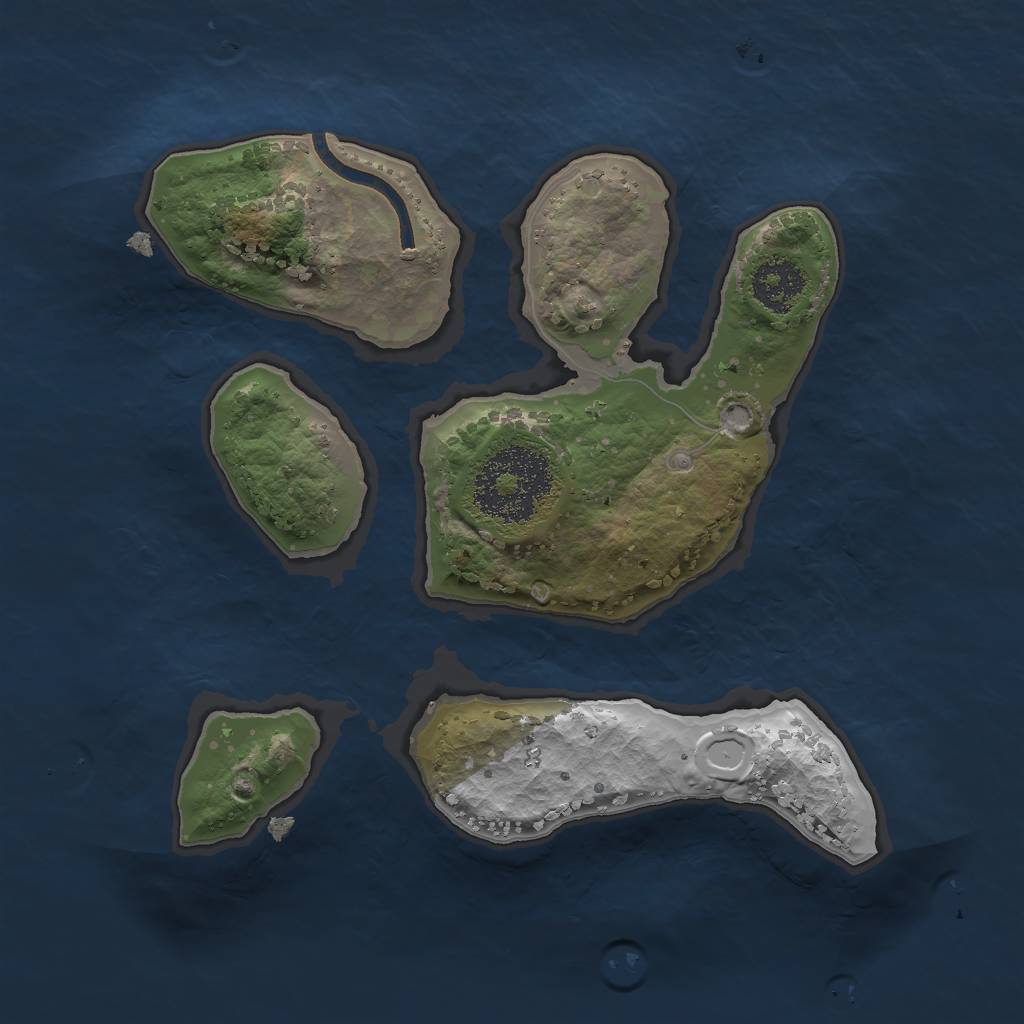 Rust Map: Procedural Map, Size: 2000, Seed: 84, 5 Monuments