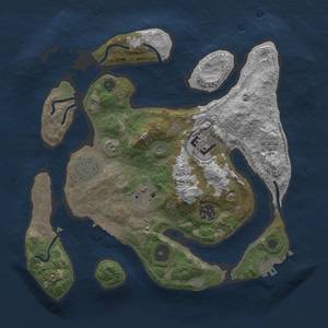 Thumbnail Rust Map: Procedural Map, Size: 3000, Seed: 125879, 13 Monuments