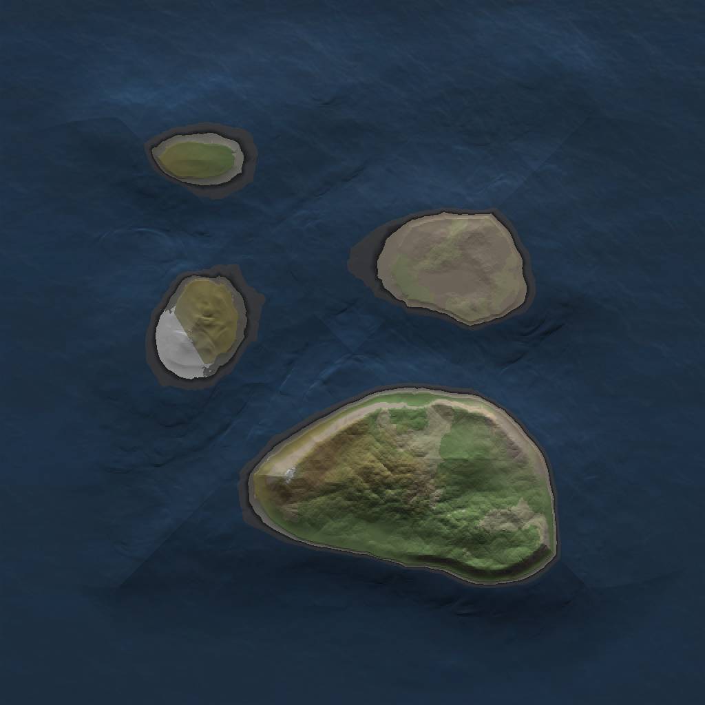 Rust Map: Barren, Size: 1500, Seed: 554, 2 Monuments