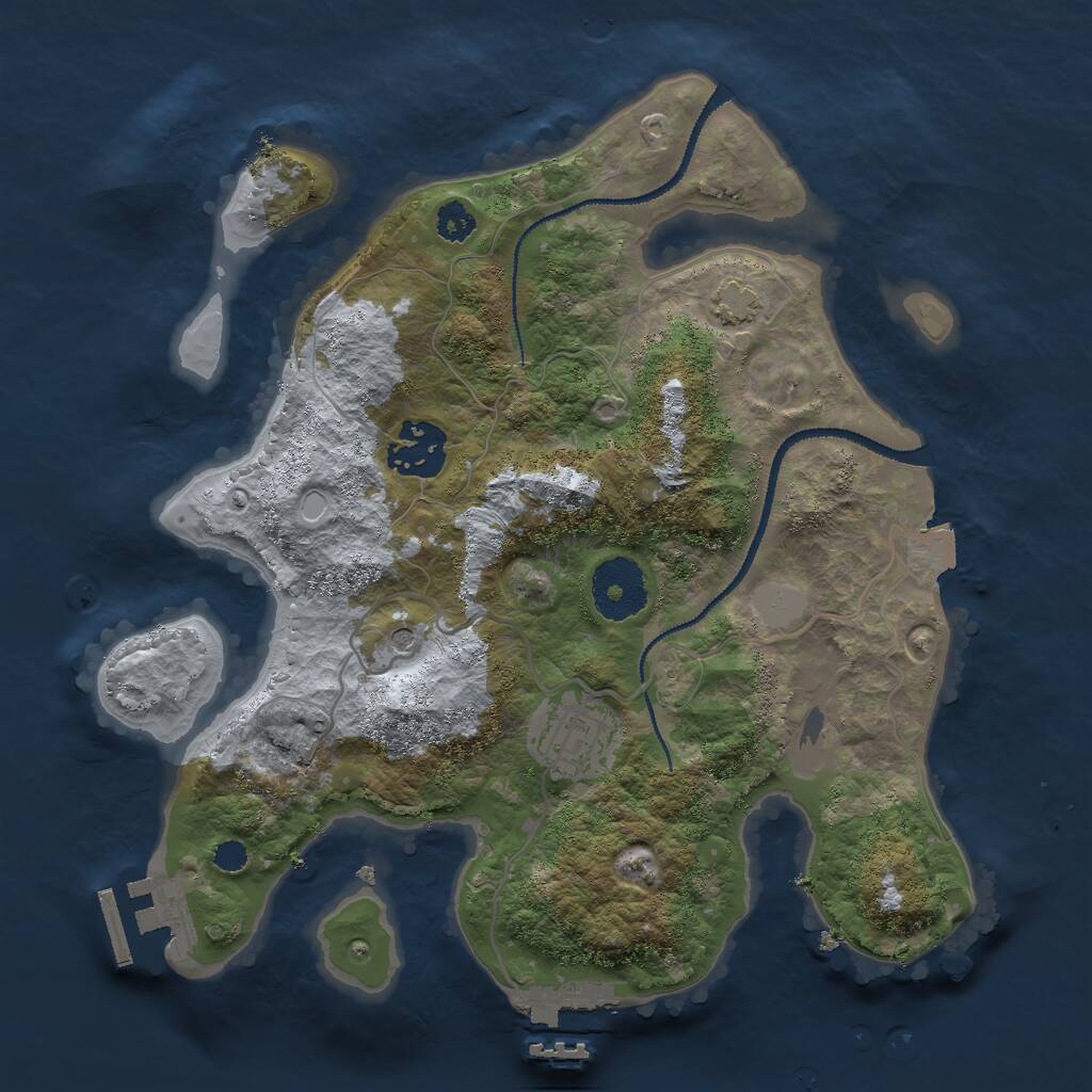 Rust Map: Procedural Map, Size: 2800, Seed: 200, 7 Monuments