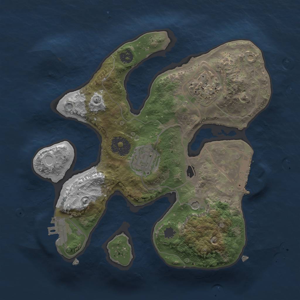 Rust Map: Procedural Map, Size: 2300, Seed: 200, 10 Monuments