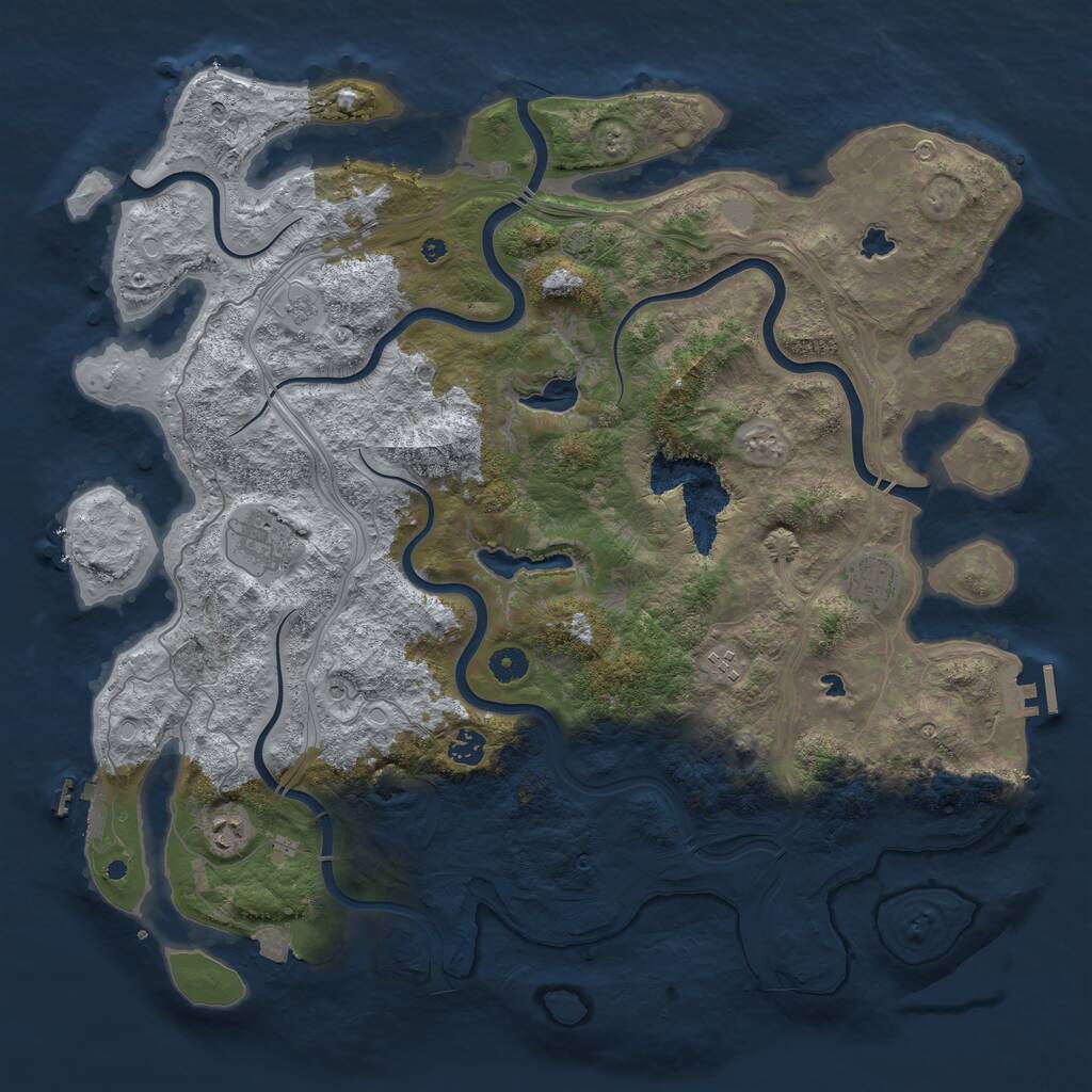 Rust Map: Procedural Map, Size: 4500, Seed: 2021110501, 11 Monuments