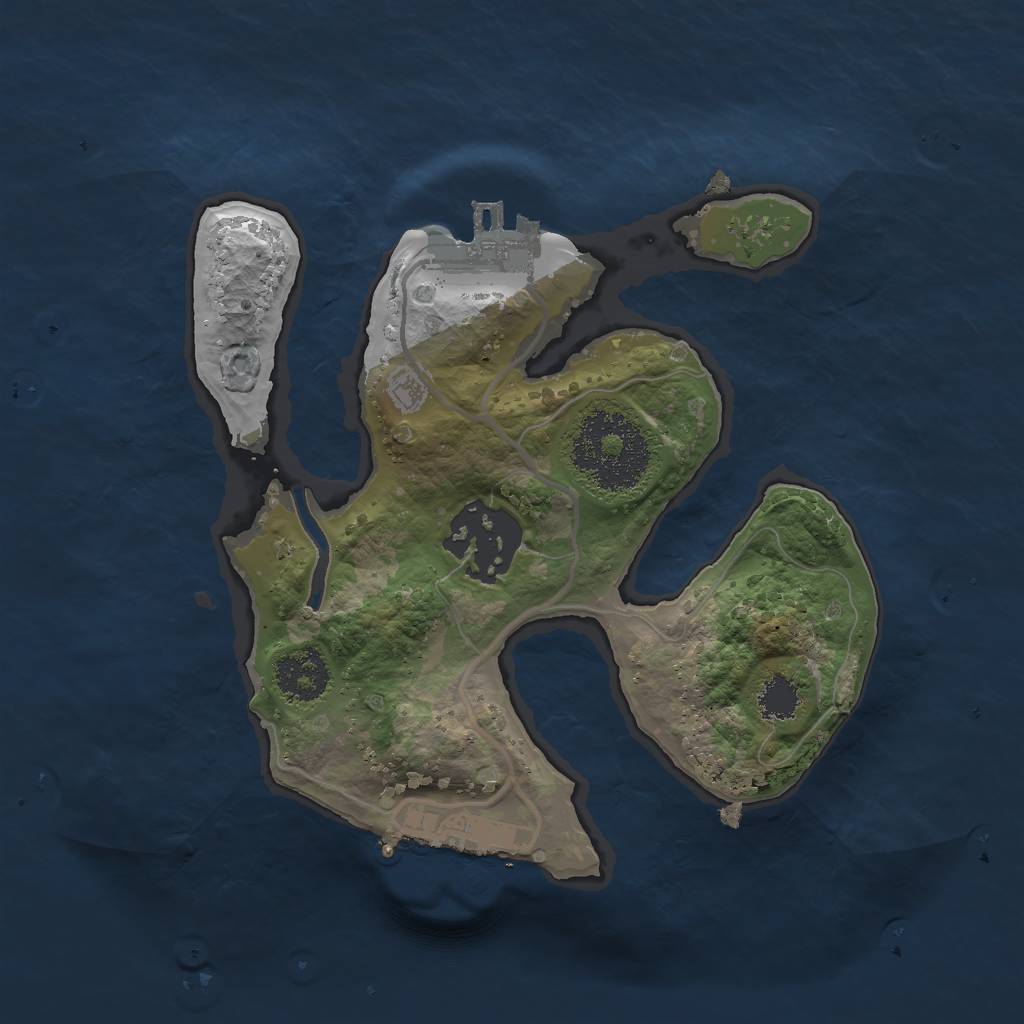 Rust Map: Procedural Map, Size: 2000, Seed: 68239326, 8 Monuments