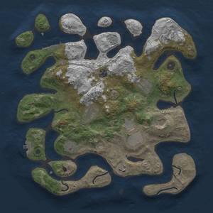 Thumbnail Rust Map: Procedural Map, Size: 3700, Seed: 25940, 17 Monuments