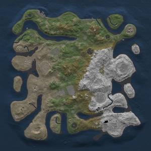 Thumbnail Rust Map: Procedural Map, Size: 4000, Seed: 285998870, 18 Monuments