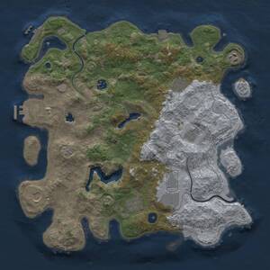 Thumbnail Rust Map: Procedural Map, Size: 4000, Seed: 285998870, 14 Monuments