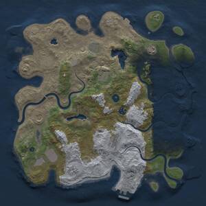 Thumbnail Rust Map: Procedural Map, Size: 4000, Seed: 1047696441, 16 Monuments