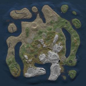 Thumbnail Rust Map: Procedural Map, Size: 4000, Seed: 1047696441, 19 Monuments