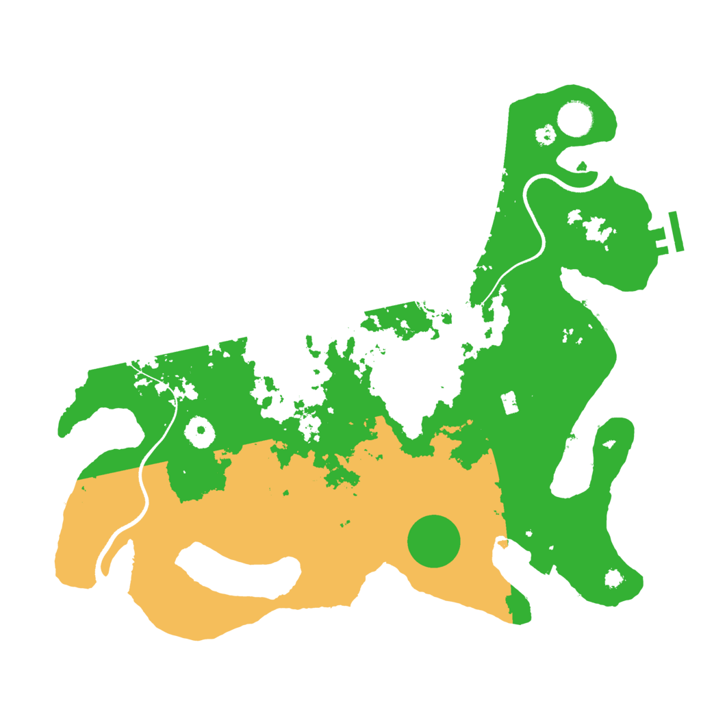 Biome Rust Map: Procedural Map, Size: 3500, Seed: 36596