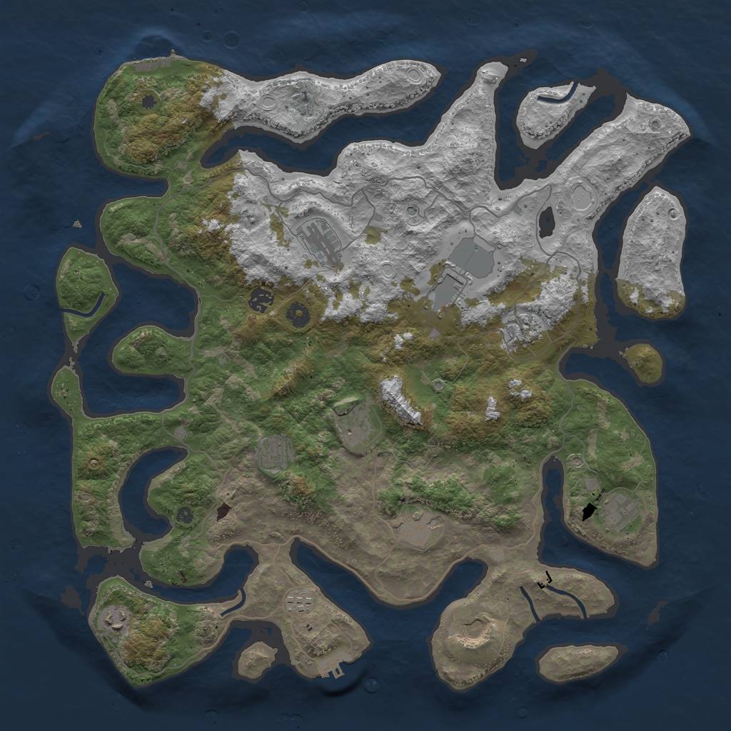 Rust Map: Procedural Map, Size: 4500, Seed: 8112021, 19 Monuments