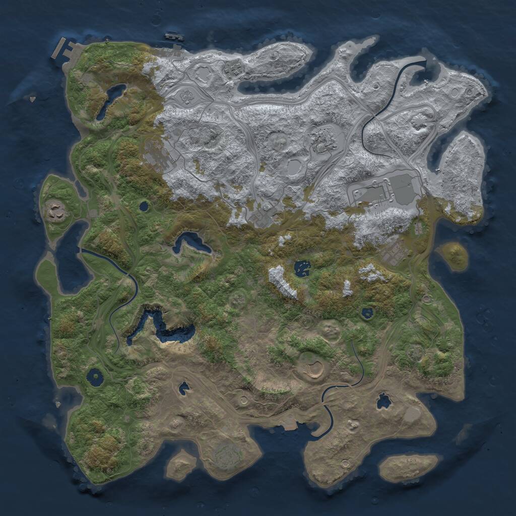 Rust Map: Procedural Map, Size: 4500, Seed: 8112021, 16 Monuments
