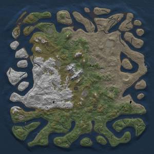 Thumbnail Rust Map: Procedural Map, Size: 6000, Seed: 30357929, 19 Monuments