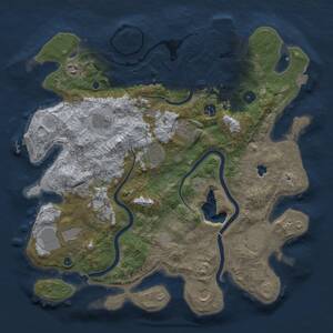 Thumbnail Rust Map: Procedural Map, Size: 4000, Seed: 343, 16 Monuments