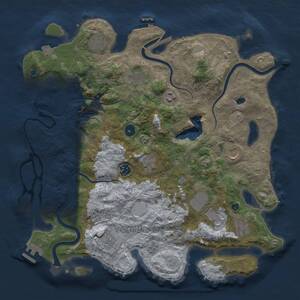Thumbnail Rust Map: Procedural Map, Size: 4050, Seed: 224861075, 16 Monuments