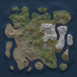 Thumbnail Rust Map: Procedural Map, Size: 3850, Seed: 137341788, 18 Monuments