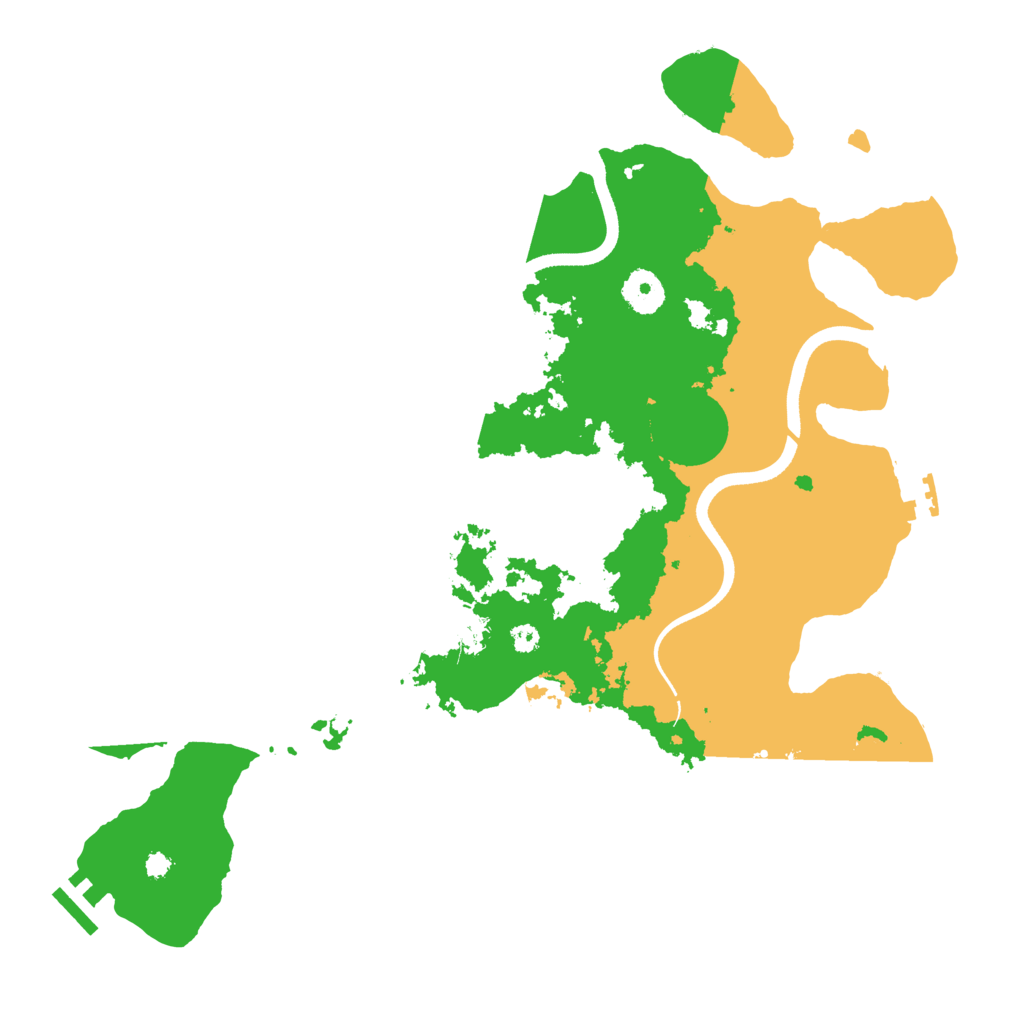 Biome Rust Map: Procedural Map, Size: 3650, Seed: 8008