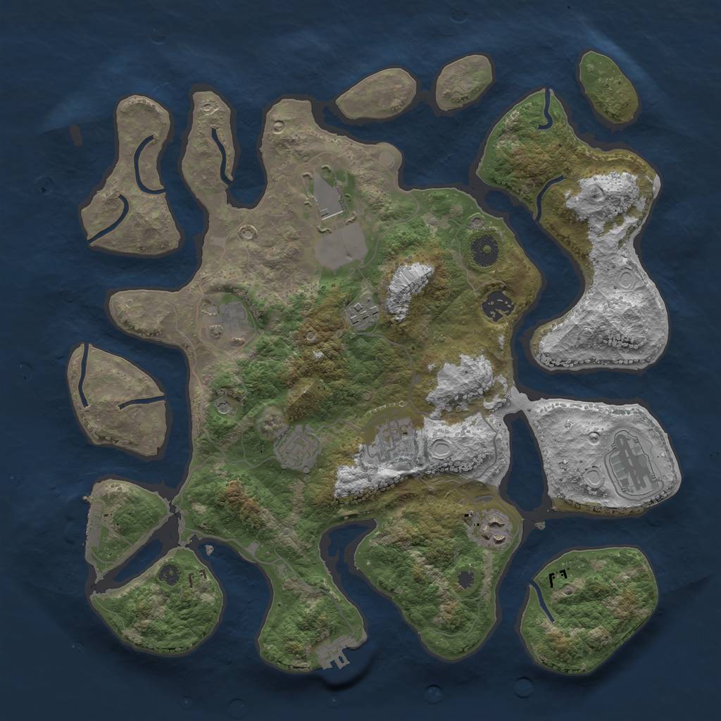 Rust Map: Procedural Map, Size: 3700, Seed: 20211104, 16 Monuments