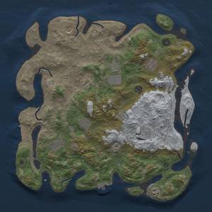 Thumbnail Rust Map: Procedural Map, Size: 4001, Seed: 2069, 17 Monuments