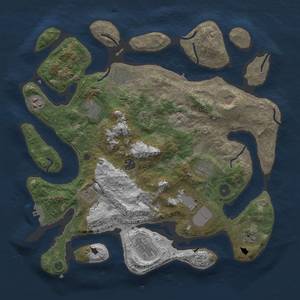 Thumbnail Rust Map: Procedural Map, Size: 3900, Seed: 1460106, 19 Monuments