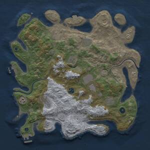 Thumbnail Rust Map: Procedural Map, Size: 3900, Seed: 1460106, 17 Monuments