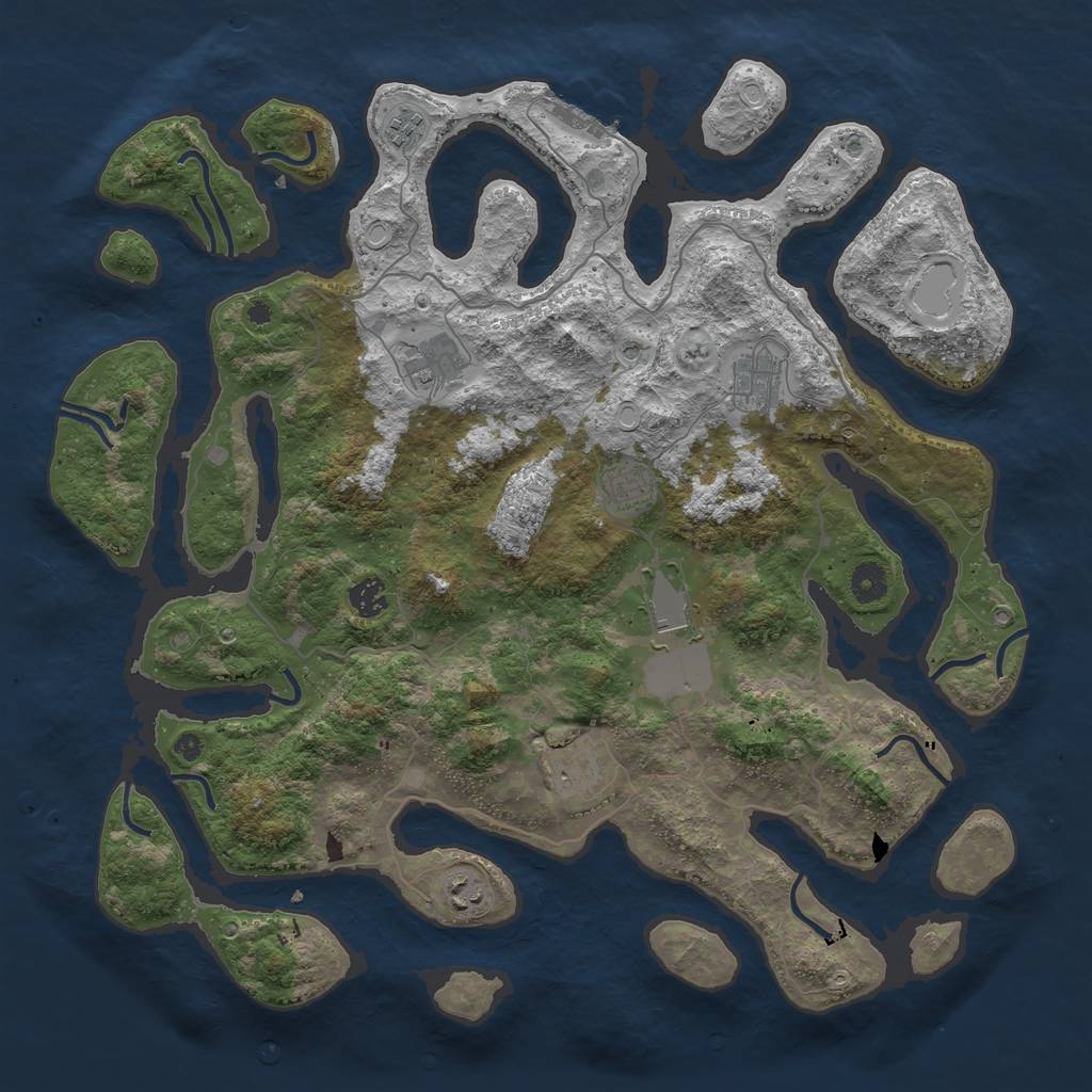 Rust Map: Procedural Map, Size: 4250, Seed: 13370, 15 Monuments