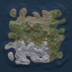 Thumbnail Rust Map: Procedural Map, Size: 3500, Seed: 42774251, 15 Monuments