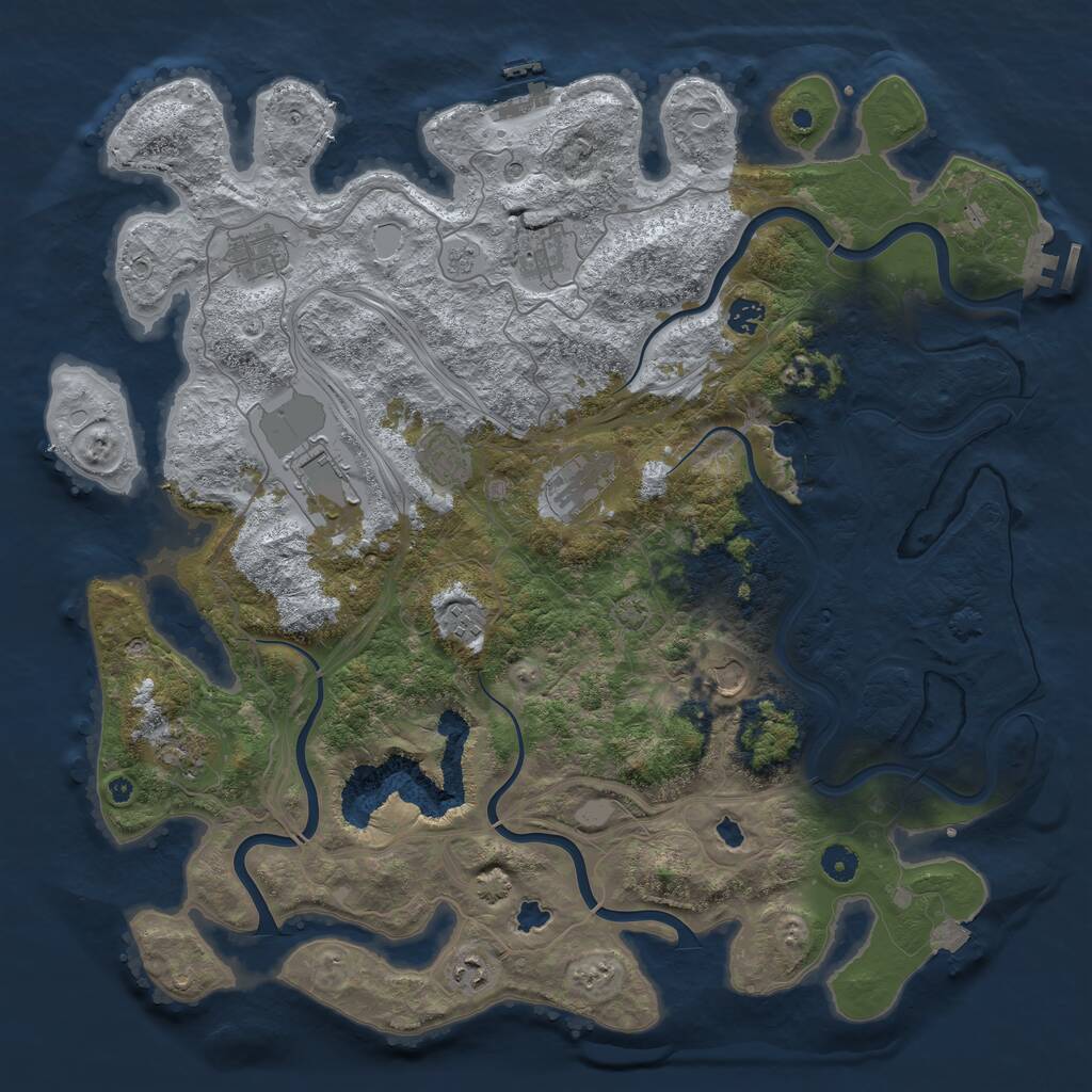 Rust Map: Procedural Map, Size: 4500, Seed: 11042021, 16 Monuments
