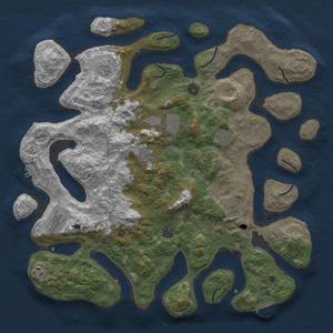 Thumbnail Rust Map: Procedural Map, Size: 4500, Seed: 14080, 18 Monuments