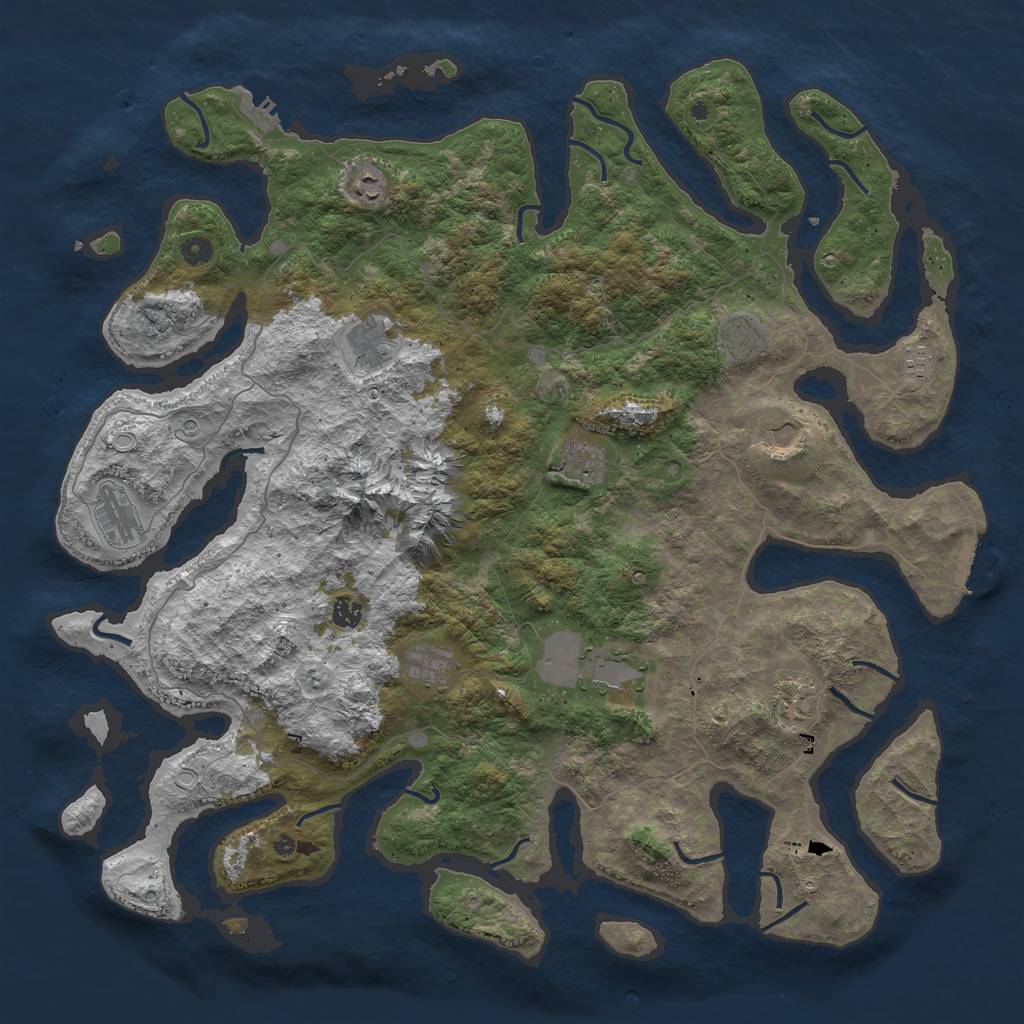 Rust Map: Procedural Map, Size: 5000, Seed: 108680899, 19 Monuments