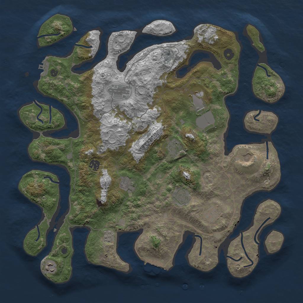 Rust Map: Procedural Map, Size: 4250, Seed: 12359732, 18 Monuments