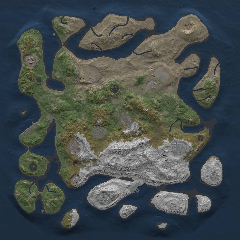 Rust Map: Procedural Map, Size: 4250, Seed: 965, 18 Monuments