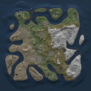 Thumbnail Rust Map: Procedural Map, Size: 3750, Seed: 26244802, 19 Monuments